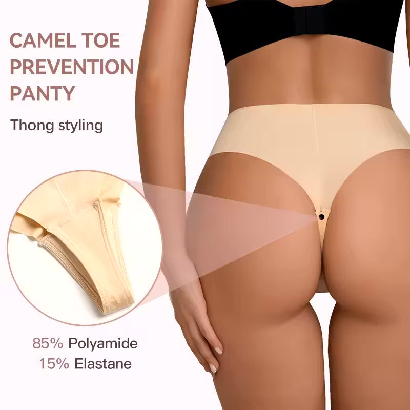 Anti-Camel Toe, Sweat-proof, Seamless High Waisted Thong